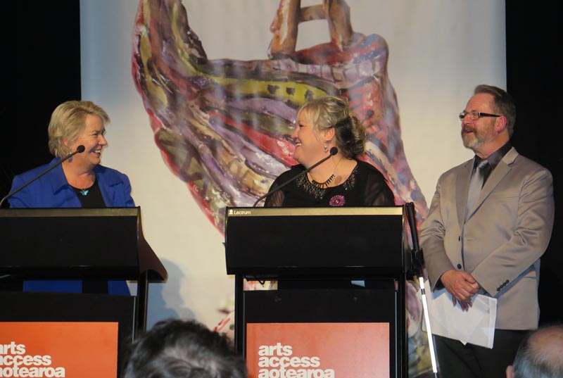 Hon Nicky Wagner with co-presenters Julie Woods and Richard Benge