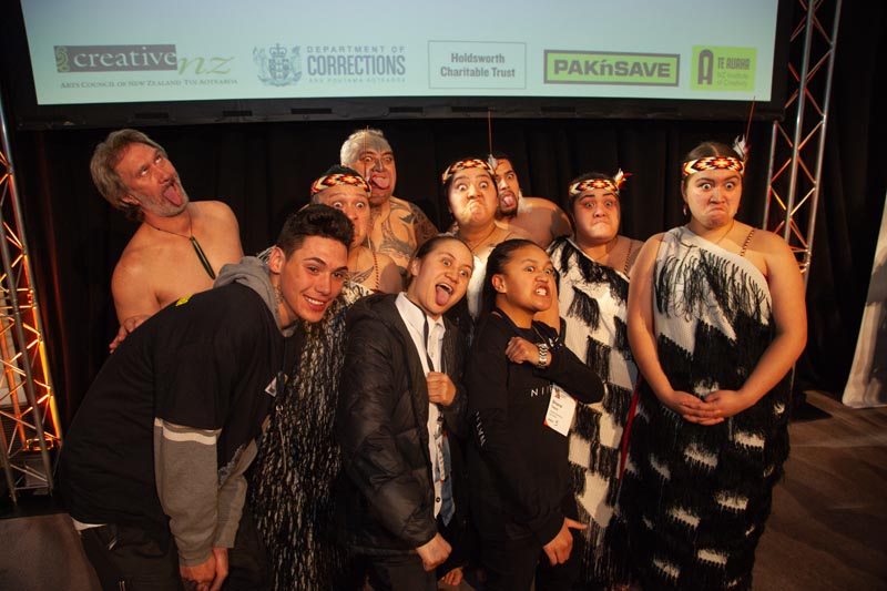 Artists from the Humans of Hendo project with the Ngati Poneke Young Maori Club