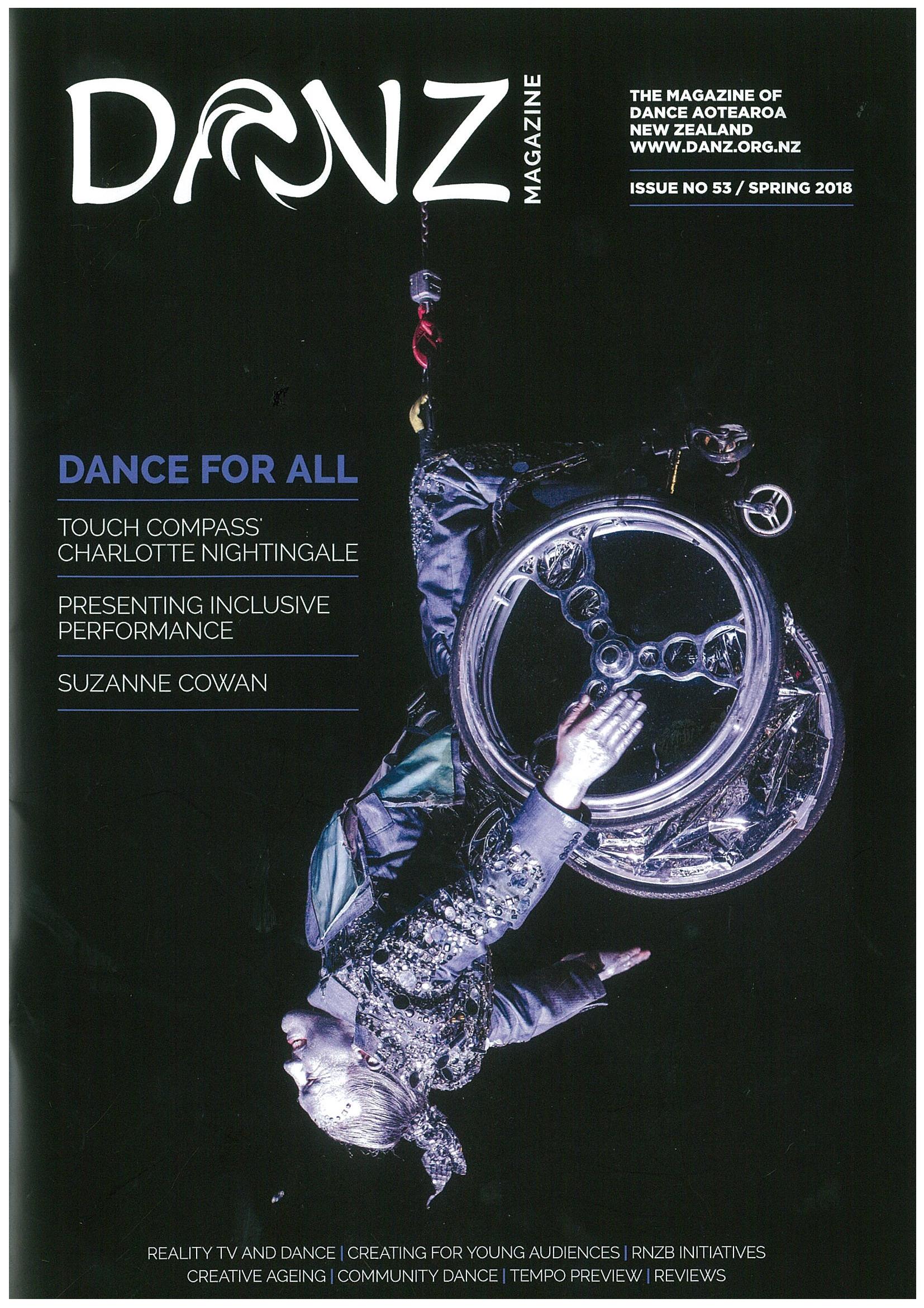The cover of DANZ Magazine