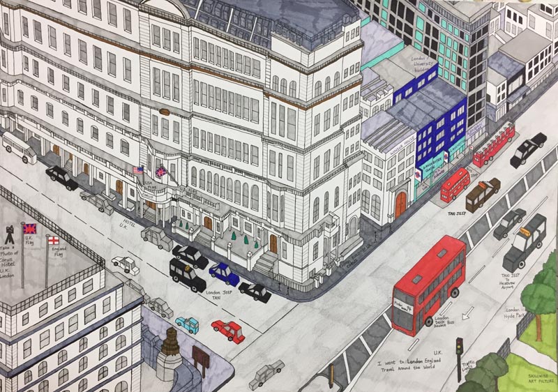 Peter Chou's drawing of London