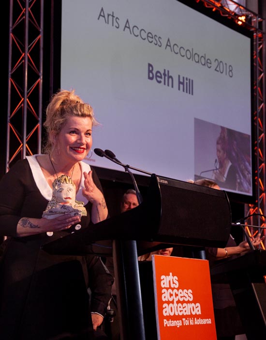 Beth Hill, recipient of the Arts Access Accolade 2018 Photo: Vanessa Rushton Photography