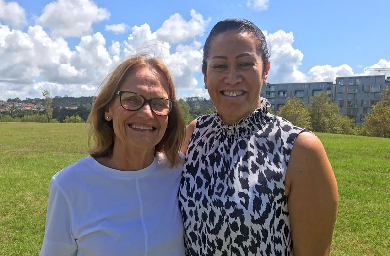 Auckland Prison volunteer Gwen Taylor and Regional Volunteer Coordinator Lesley Weavers