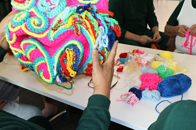 Crochet sessions at Mt Eden Corrections Facility