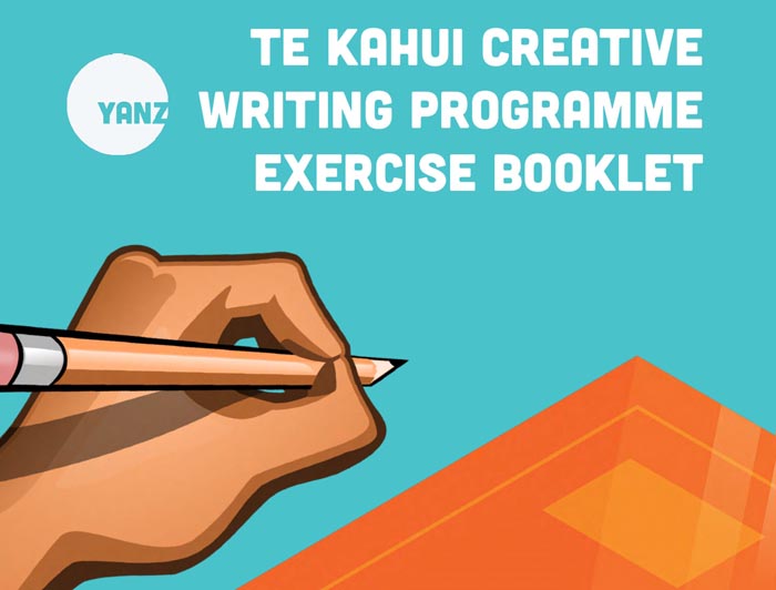 Cover of Te Kāhui creative writing programme exercise booklet