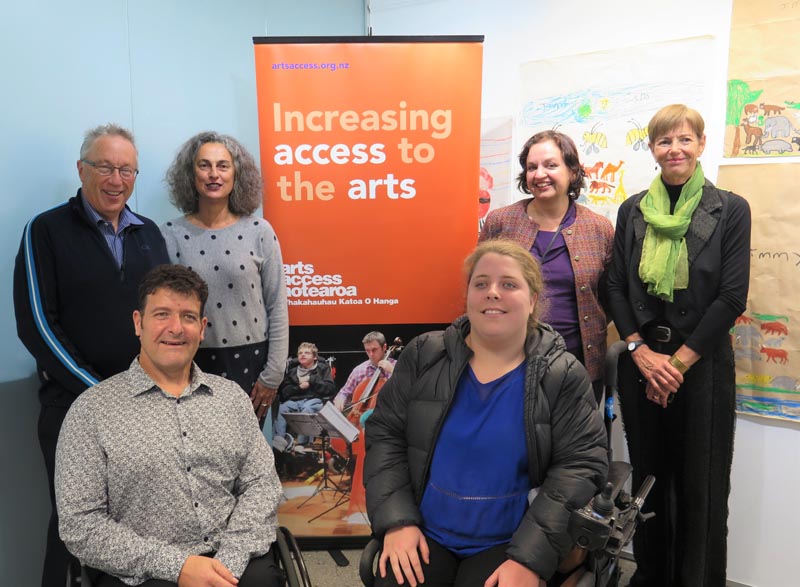 Members of Arts Access Aotearoa's board at the AGM