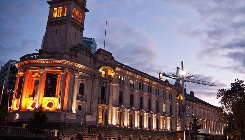 Exterior of Auckland Town Hall