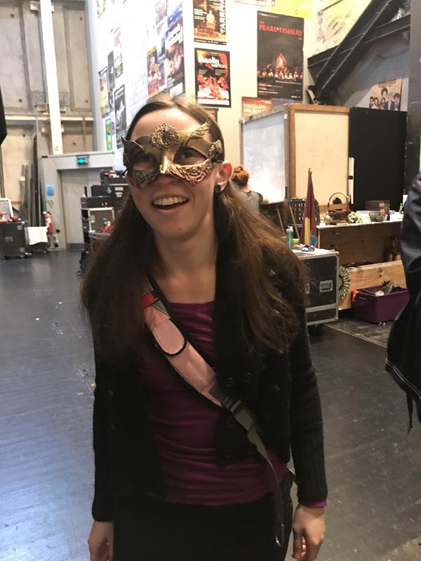 Áine Kelly-Costello, a blind student at Romeo and Juliet
