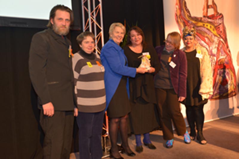 Pablos Arts Studios presented award by Hon Nicky Wagner