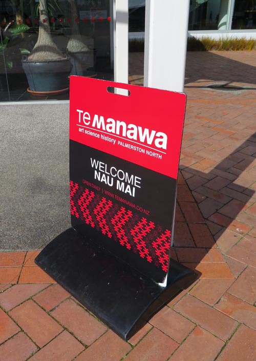 Welcome to Te Manawa signage
