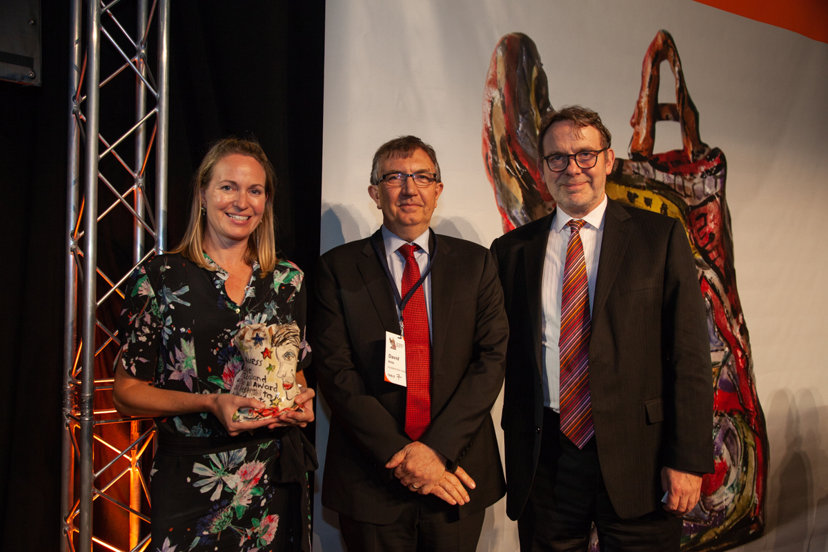 Helen Winskill and David Inns of the Auckland Arts Festival, with Stephen Waionwright, Creative New Zealand Photo: Vanessa Rushton Photography