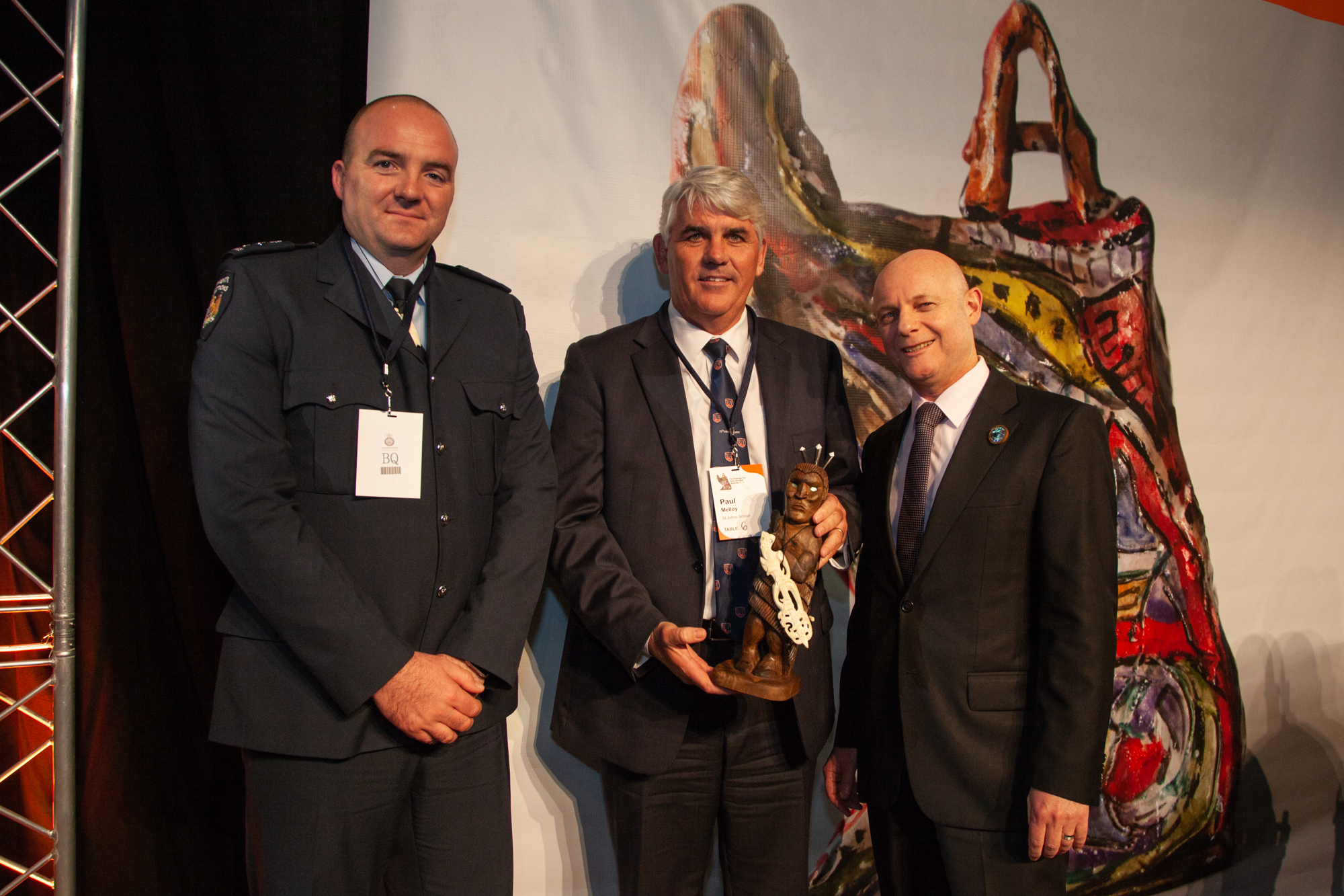 George Massingham, Paul Melloy and Ray Smith, CEO, Department of Corrections Photo: Vanessa Rushton Photography