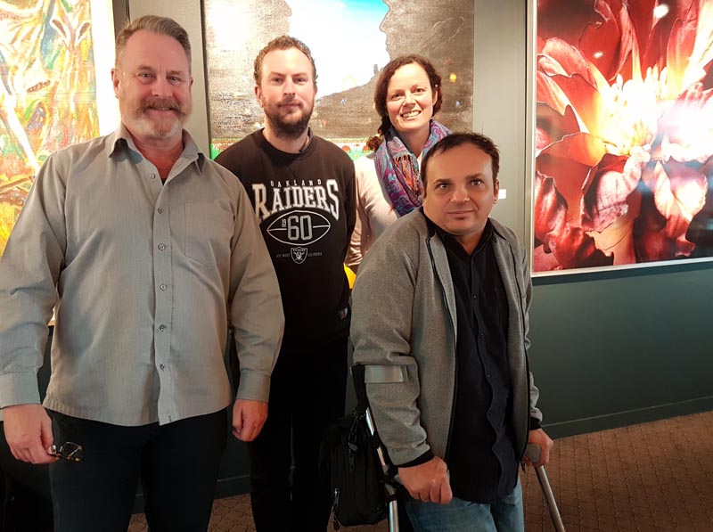 Richard Benge, James Pol, Claire Noble and Anthony Towler at a recent Accessible Arts Auckland meeting