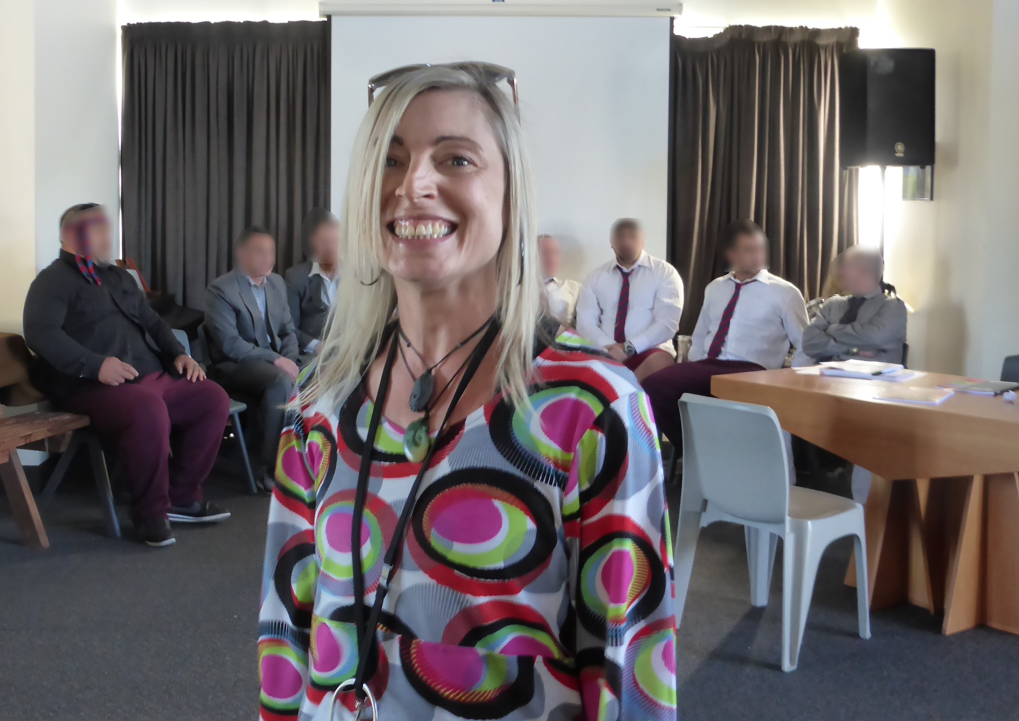 Ruth Ratcliffe and the drama group at Otago Corrections Facility