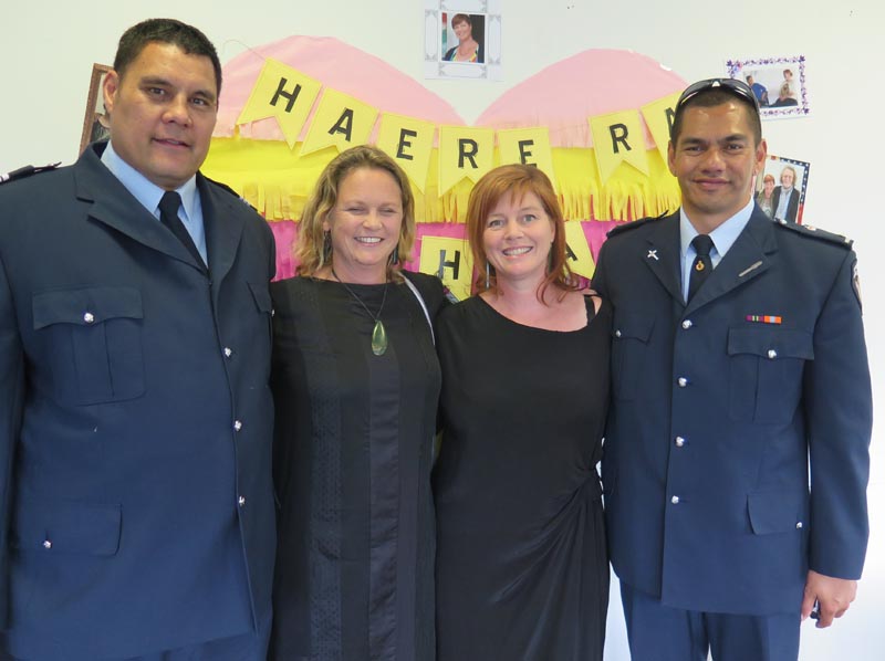 Jacqui Moyes with Hawkes Bay Regional Prison staff at her farewell