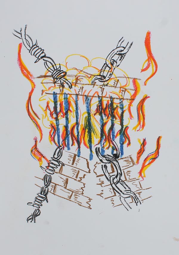 Artwork by participant in the art therapy programme in Auckland Prison