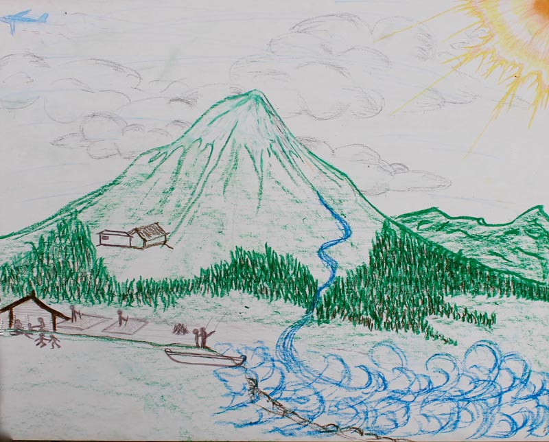 Artwork by participant in the art therapy programme in Auckland Prison