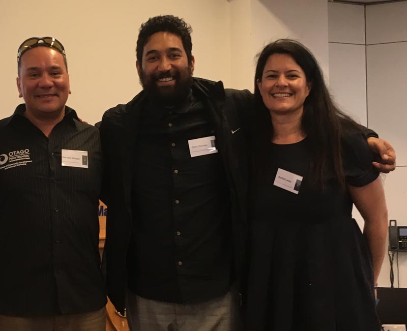 Rue-Jade Morgan, Chris Ulutupu and Rachel Leota at the Performing Arts and Justice Symposium