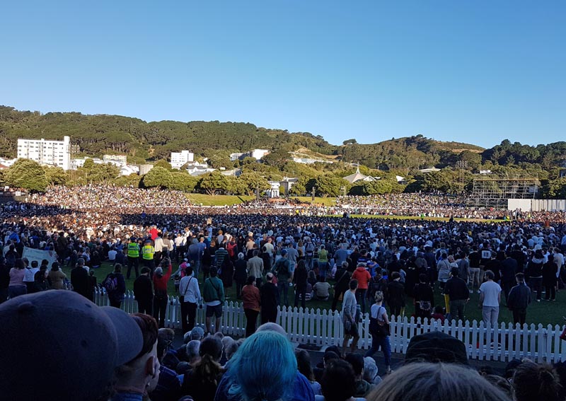 Basin Reserve vigil after 15 March terrorist attack