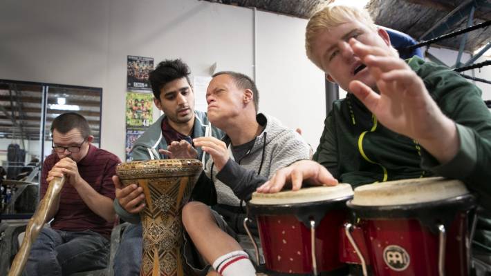 Making music at the Kapiti Shed Project