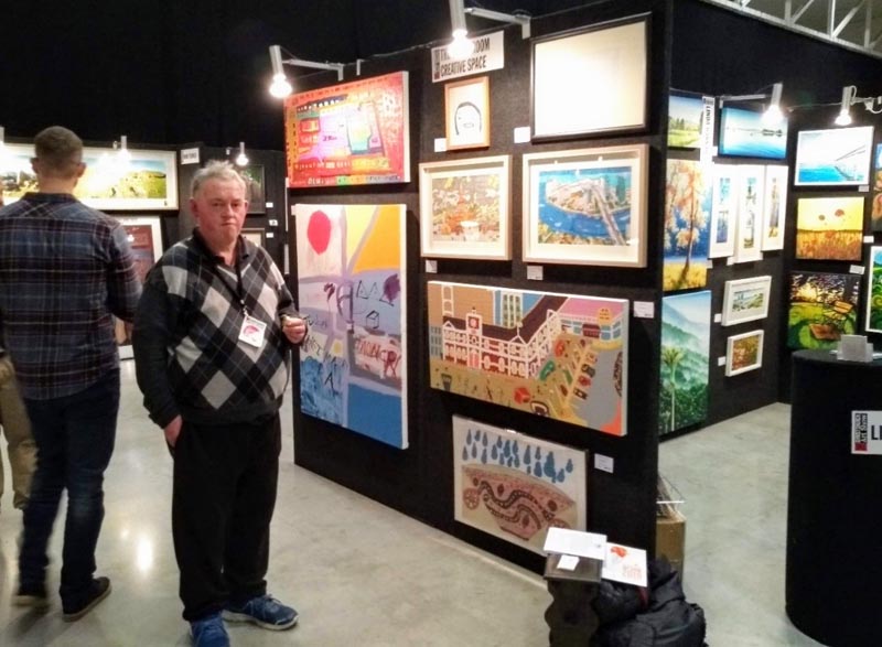 Gary Buchanan, participating artist, and the CHCH ART SHOW