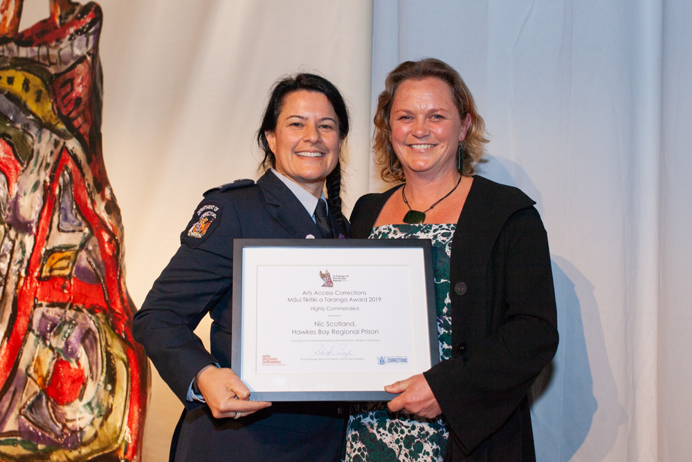 Nic Scotland with Rachel Leota, National Commissioner, Department of Corrections Photo: Vanessa Rushton Photography