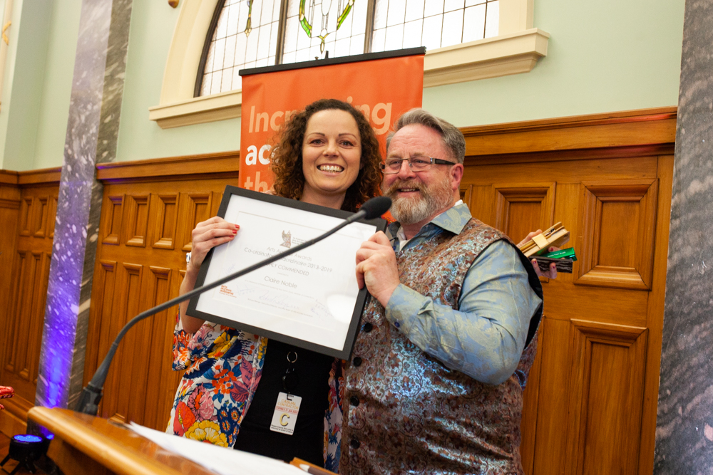 Claire Noble and Richard Benge, Te Putanga Toi Arts Access Awards 2019