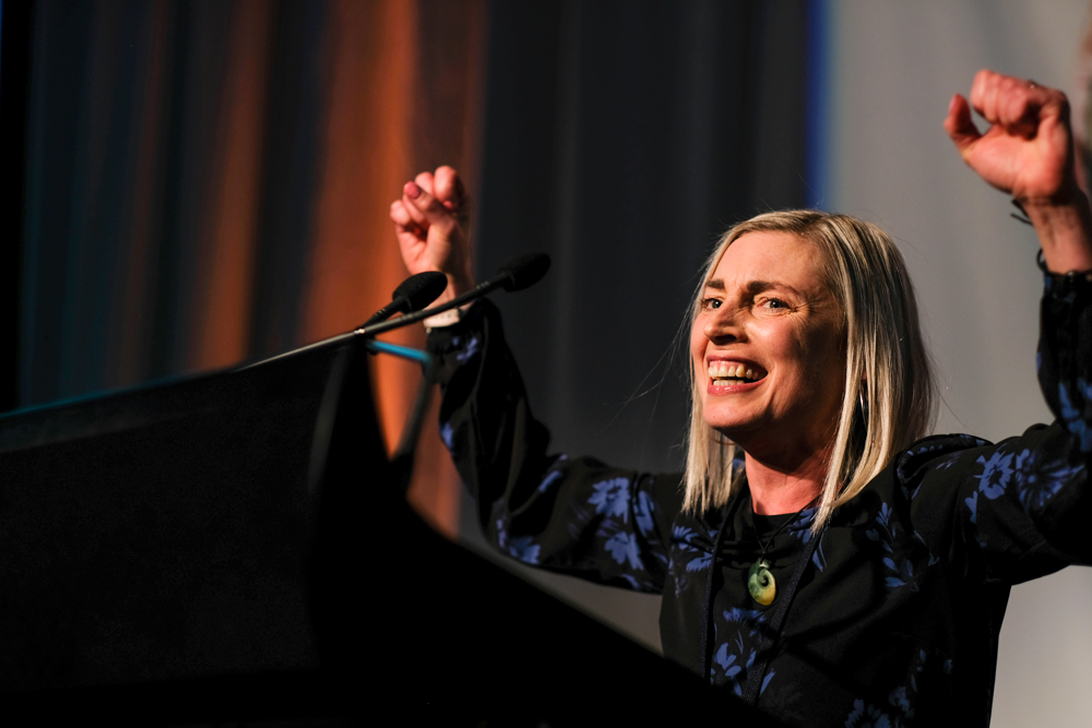 Ruth Ratcliffe makes a speech Photo: Vanessa Rushton Photography