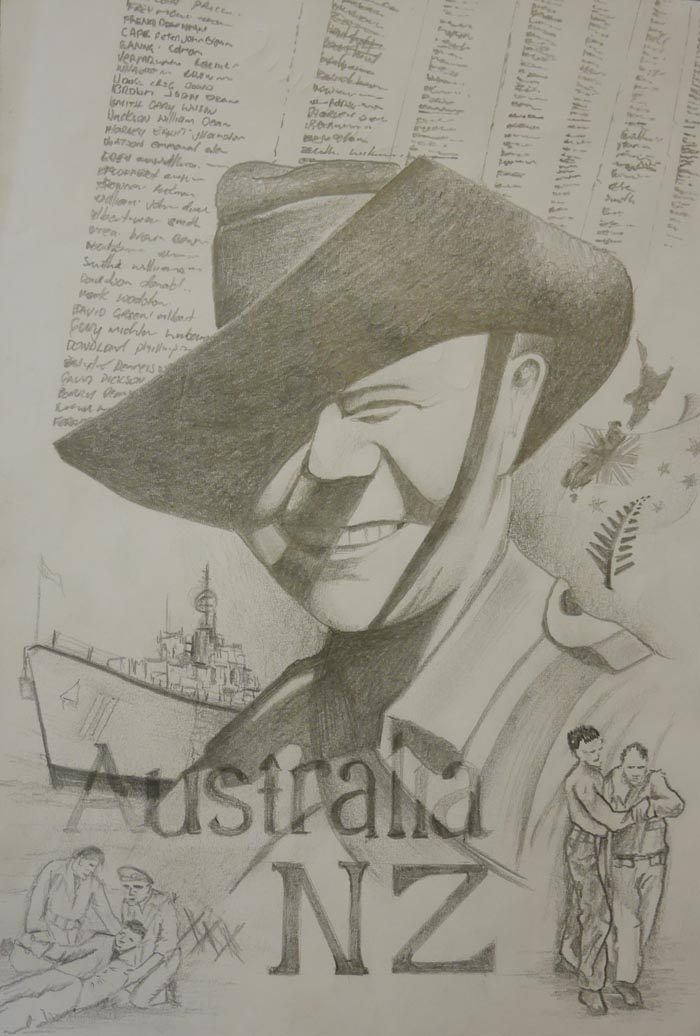 An entry in the ANZAC Day art competition 