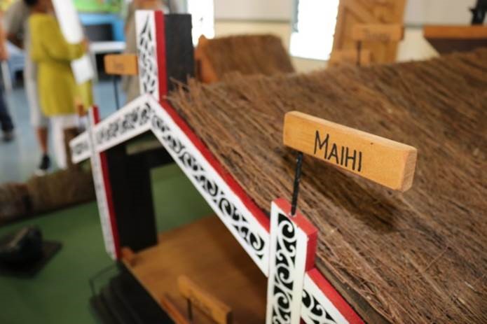 A large-model marae presented to a local school
