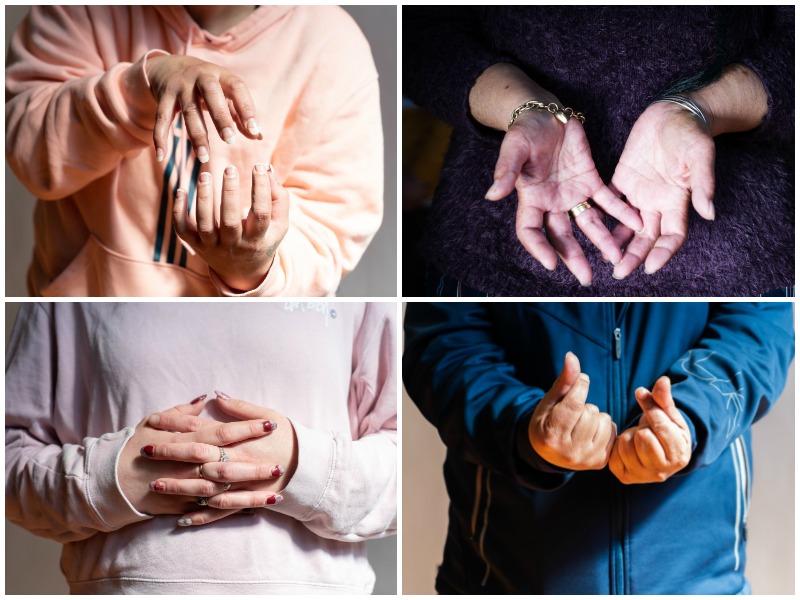 Collage of hands Photos: Fraser Crichton 