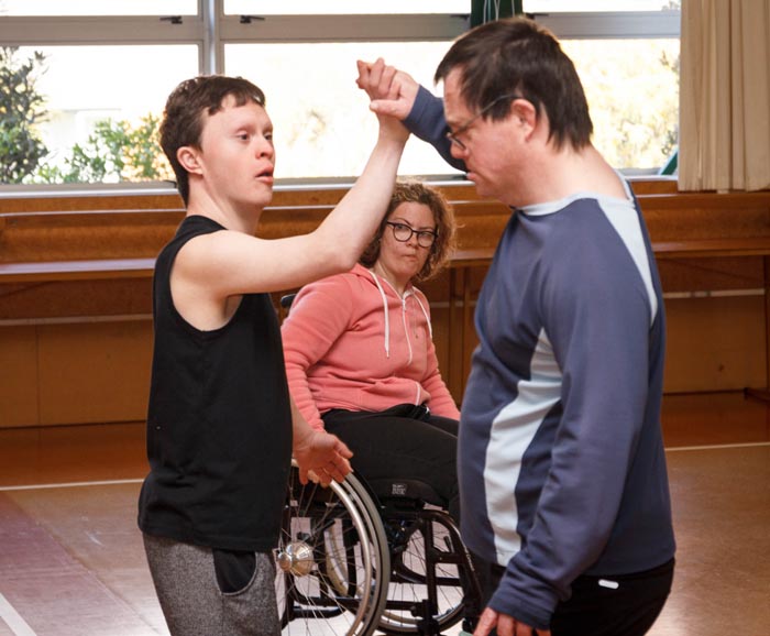 Duncan Armstrong with fellow WIDance members David Ledingham and Kate Dovey