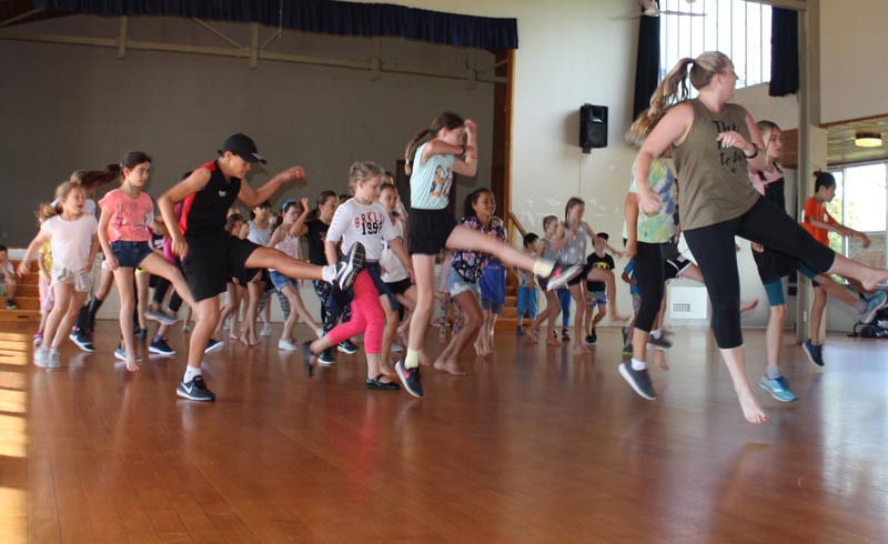 Kristie Mortimer leading a dance class