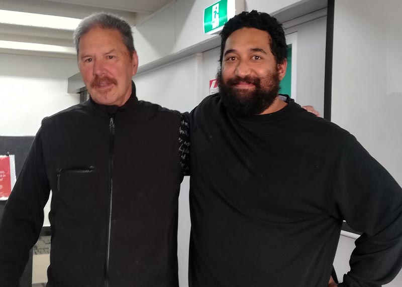 Charles Matenga and Chris Ulutupu at the Manawatū network meeting