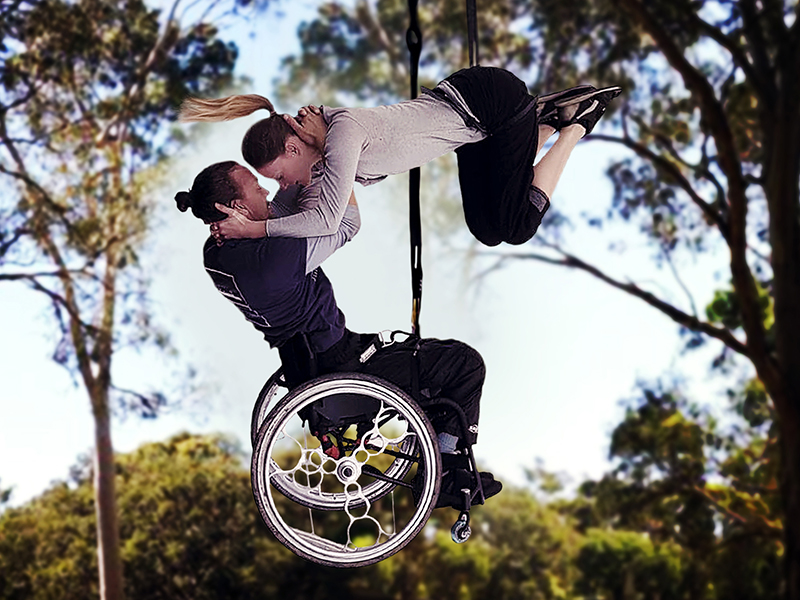 Rodney Bell and Chloe Loftus perform in The Air Between Us