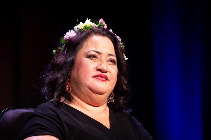 Lusi Faiva speaks at Te Putanga Toi Arts Access Awards 2021