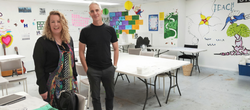 Lis Rate-Smith and Geoff Howard in the Art-East space