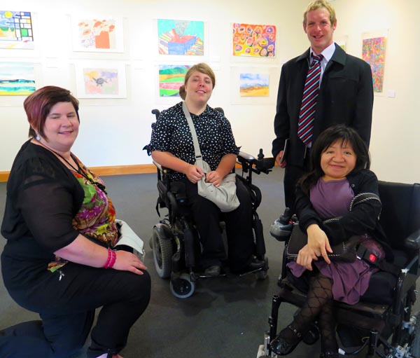 Benjamin Morris with other members of Arts Advocacy Christchurch