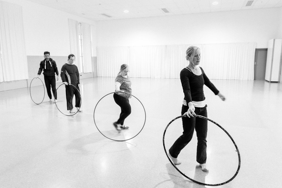 Sumara Fraser and the WIDance rehearsing for the 5th anniversary performances