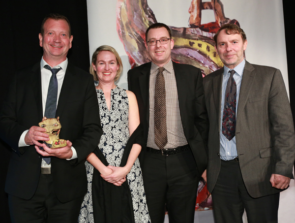 Robbie Macrae (Director, Auckland Live), Suzy Randall (Show People Programme Manager), Penn Trevalla (Head of Marketing and Ticket Sales at Auckland Live) and Stephen Wainwright (CEO of Creative New Zealand)