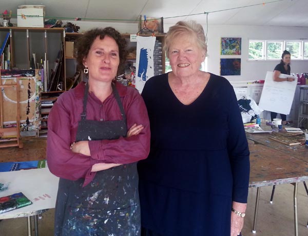 Director Diana McPherson with Margaret, Studio Co-ordinator at Mapura Studios