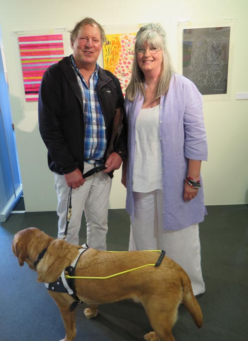 Artist Peter Ruddenklau and co-curator Gail Batchelor