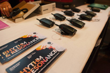 Audio description headsets at the Rhythm and Resonance conert 2014