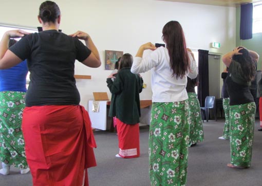A workshop run by Pacific Dance New Zealand at Auckland Region Women's Corrections Facility in 2012