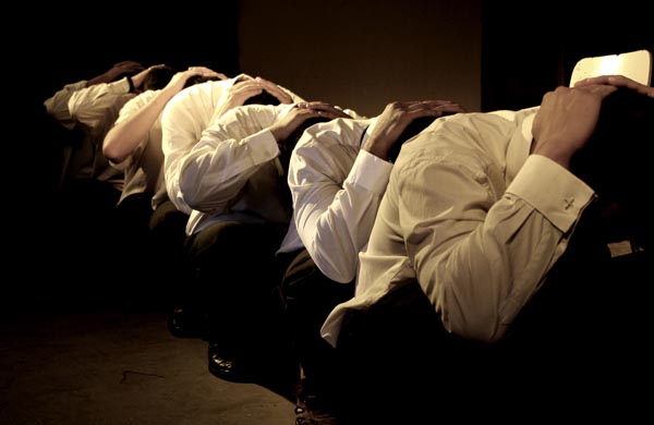Performance by men in a Santiago prison