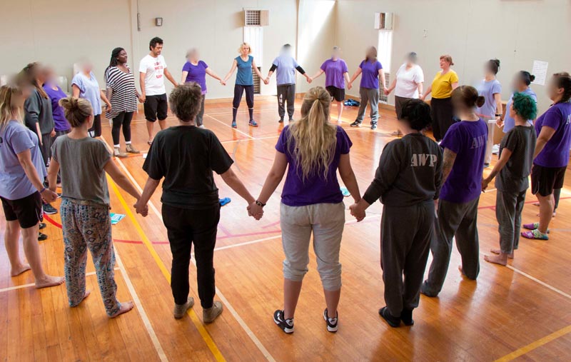 Women in Drug Treatment Unit at Arohata Prison participate in a theatre project