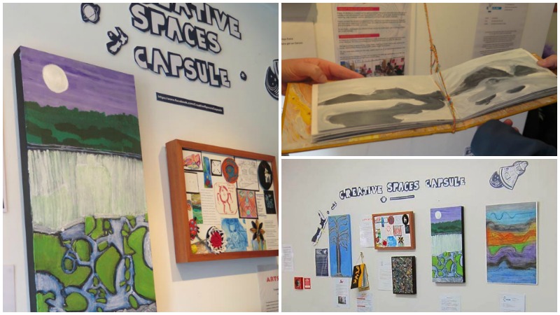A collage of images of the Creative Spaces Capsule Project