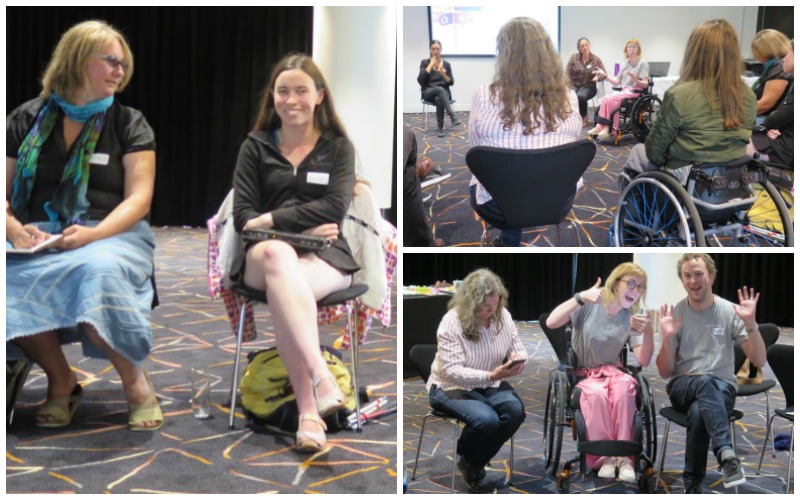Collage of images of Accessible Arts Auckland meeting