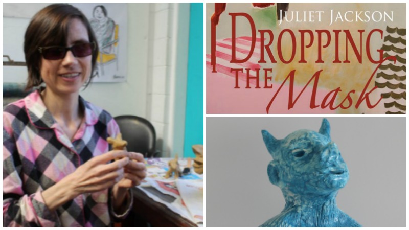 Collage of images of Juliet Jackson and her artwork