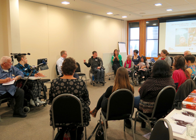 Participants at the Arts Access Advocates symposium