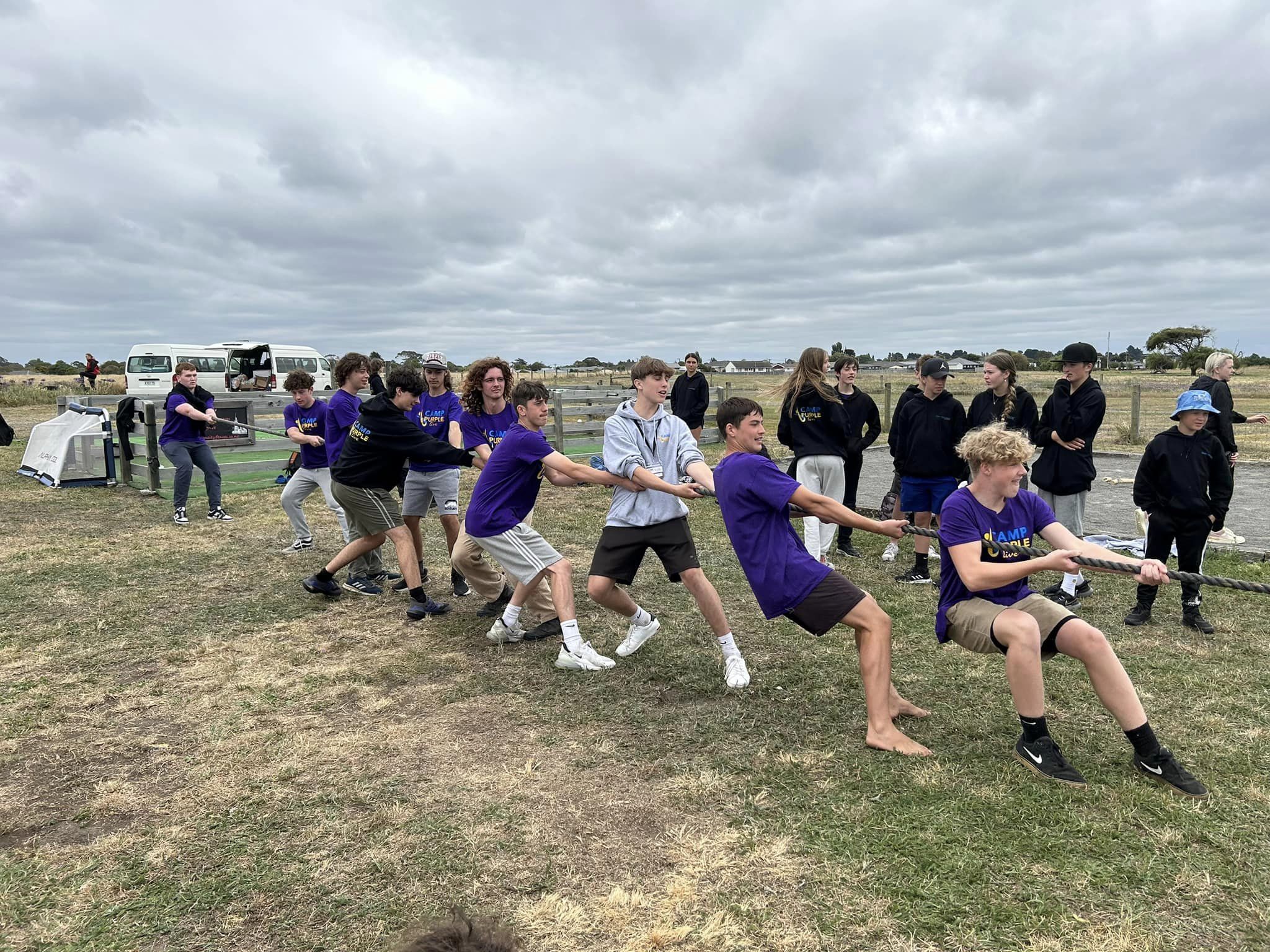 Tug of war at the away day 2023